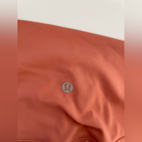 Lululemon peach pink Align pants Crop leggings 21" *Cool Rustic Coral unlined 6 - Picture 4 of 10